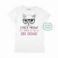 thumbnail image 1 of Check Meowt I'm going to be a Big Sister - wallsparks Brand - Youth Young Girls Juniors Slim Fit Soft Tee Shirt - Fun Trendy Tee, 1 of 3