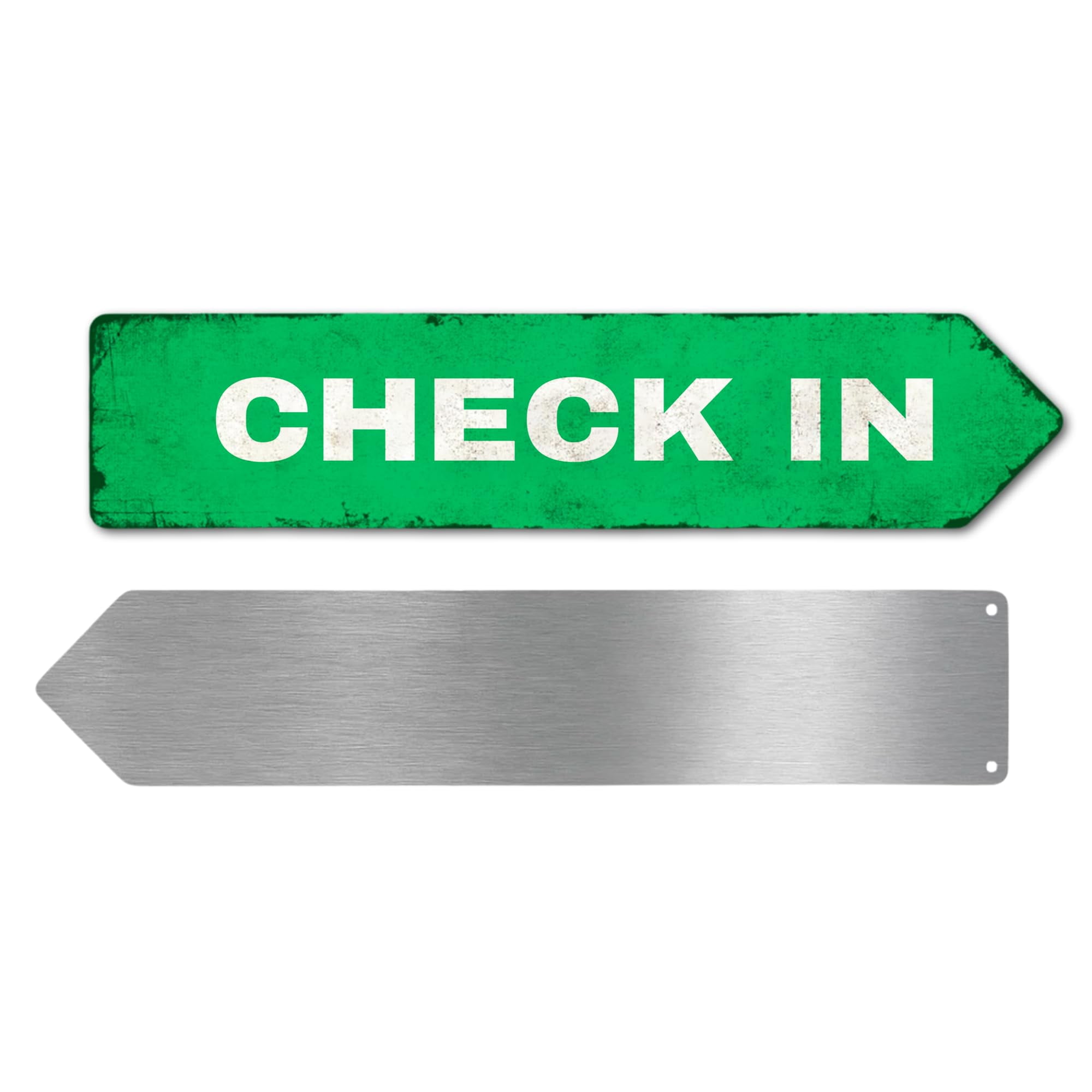 Check Immediately Sign Check In Metal Sign by DC | Arrow Metal Directional Signage for Indoor ...