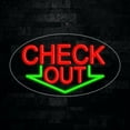 thumbnail image 1 of Check Out LED Neon Sign 28"L x 16"H #34175, 1 of 3