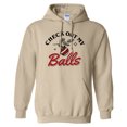 thumbnail image 1 of Check Out My Balls Christmas Hoodie Sweatshirt Unisex 3X-Large Sand, 1 of 5