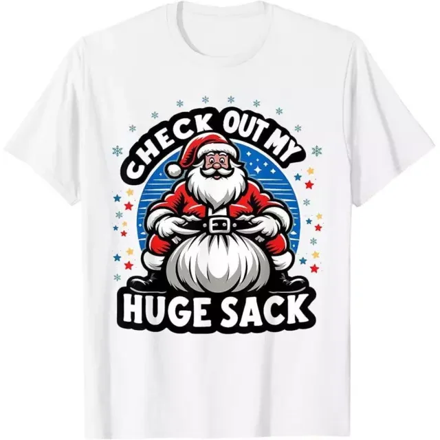 Check Out My Huge Sack Santa Christmas 2024 Funny TShirt