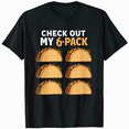 thumbnail image 1 of Check Out My Six 6 Pack With Tacos For Cinco de Mayo Mens T-Shirt, 1 of 5