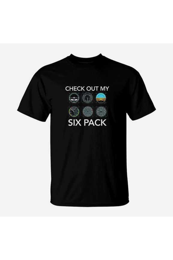 Check Out My Six Pack Aviation Pilot Flying Xmas TShirt
