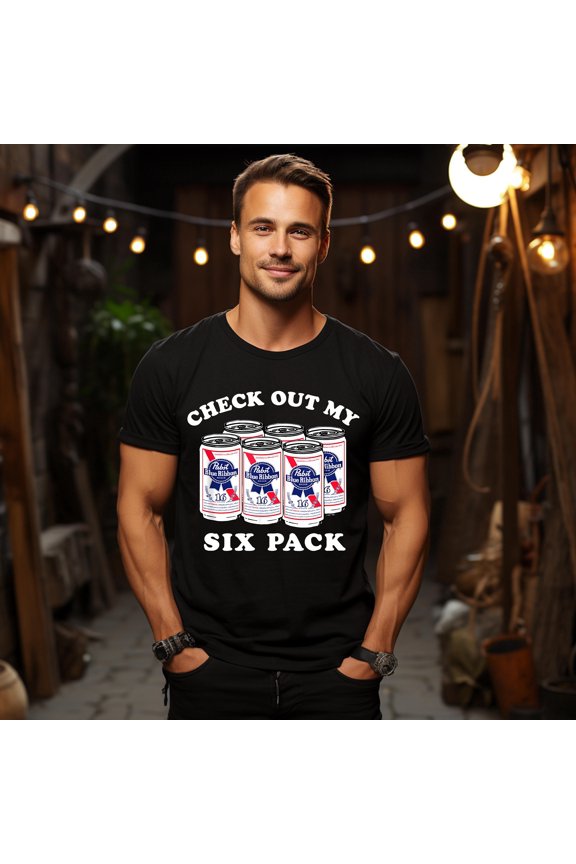 Check Out My Six Pack Beverage Inspired Graphic T-Shirt