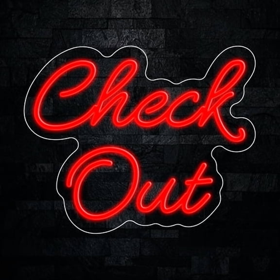 Check Out Neon LED Sign 16"L x 13"H #33010
