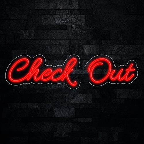 Check Out Neon LED Sign 27"L x 7"H #33009