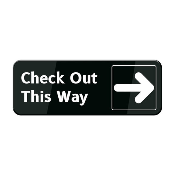 Check Out This Way With Right Arrow Black & White Acrylic Sign 10"X3" For Offices Businesses House Home