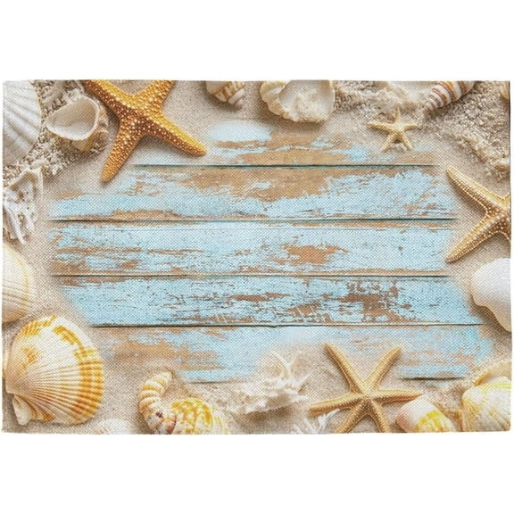 Check Placemats Set of 4, 12x18 Inch Reusable Table Mat for Kitchen Indoor & Outdoor Party Dining Decoration