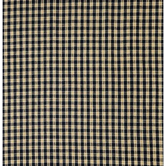 Check Plaid Homespun Fabric Cotton Navy Mustard Natrl 1198 By The Yard Free Ship