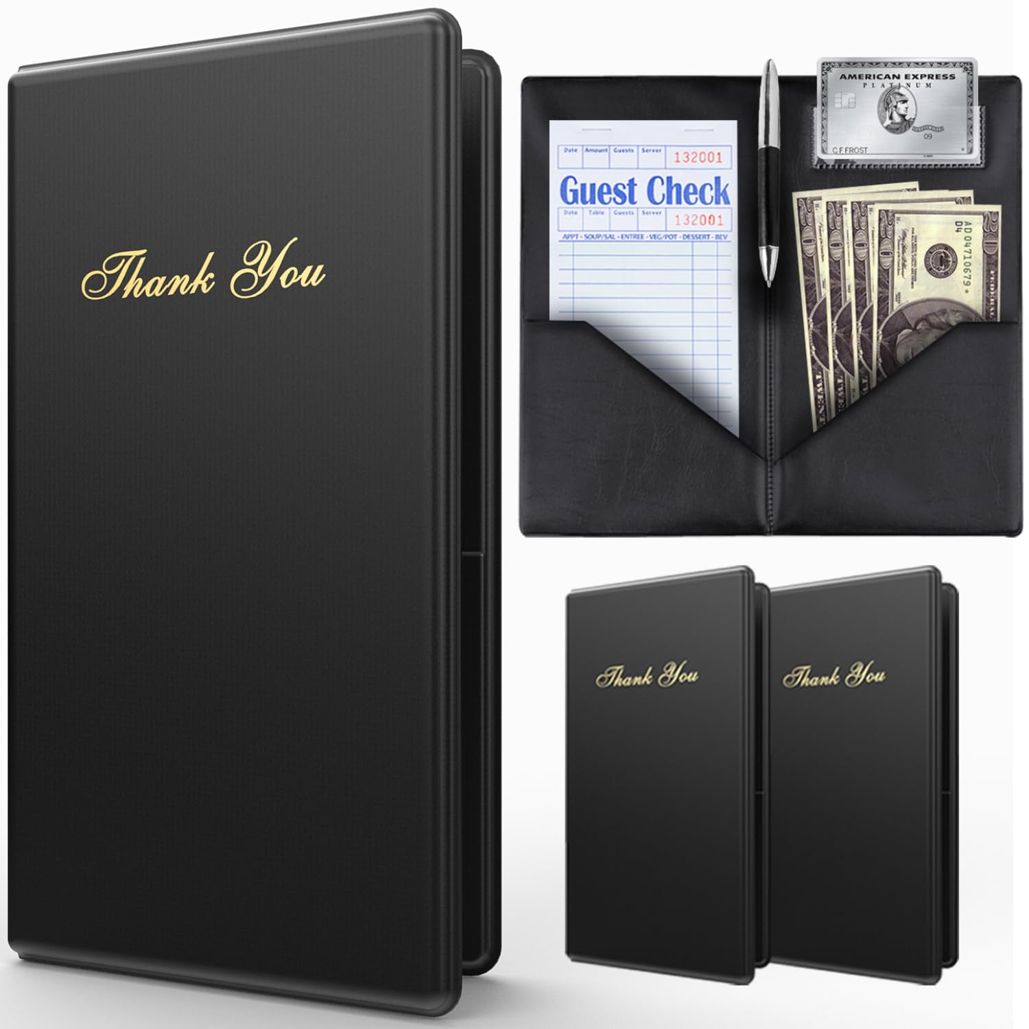 Check Presenters for Restaurants 2 Pack Guest Check Books for Servers