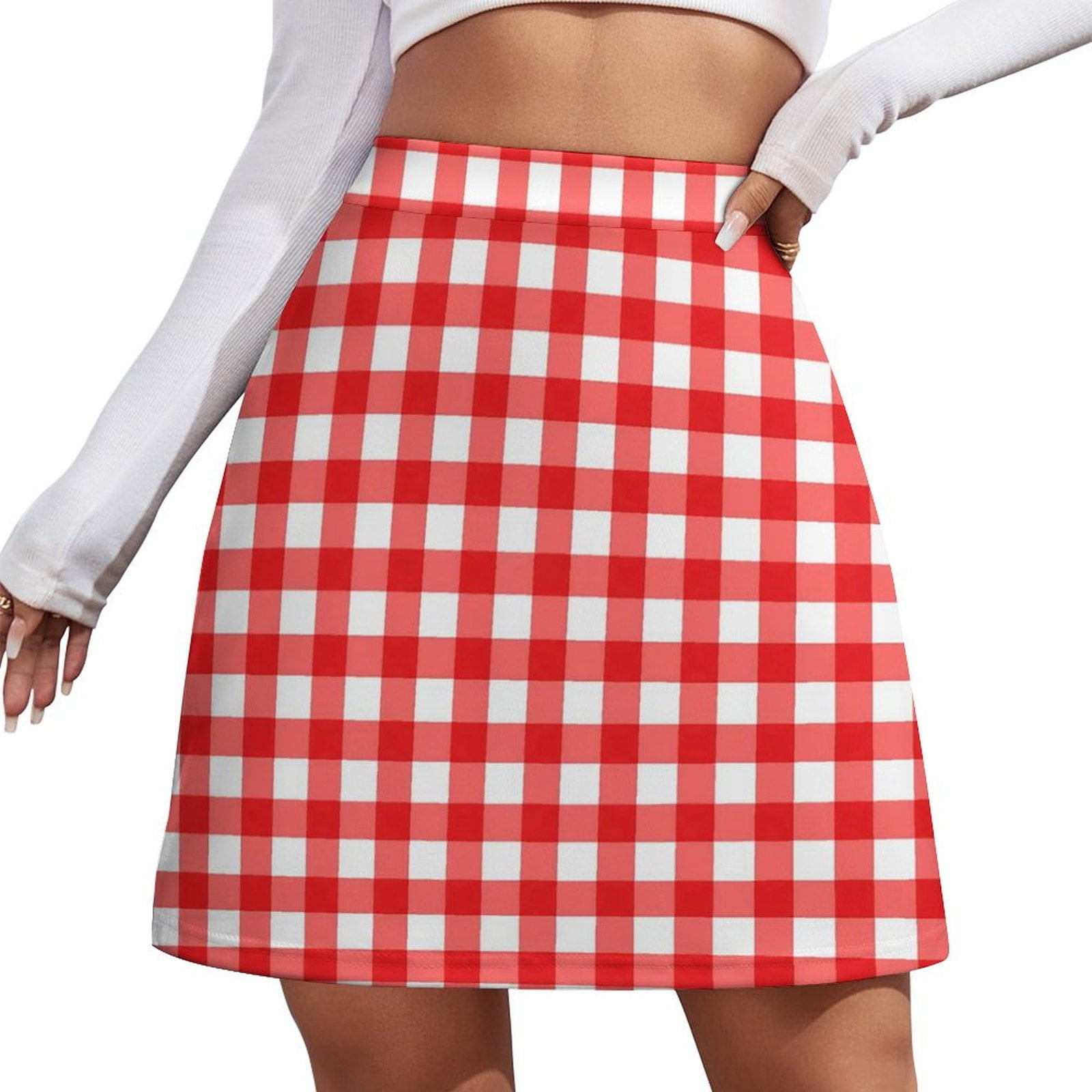 12173 Black Check Mini Skirt