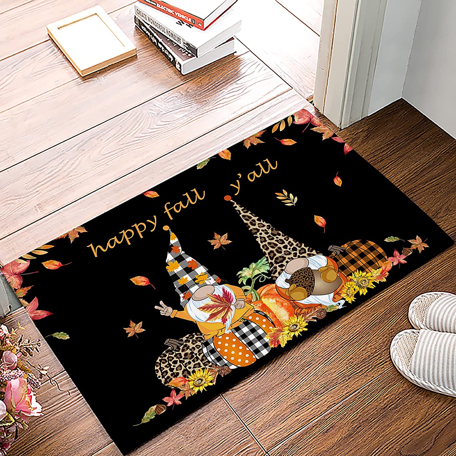 Check Pumpkin Gnomes Fall Leaves Thanksgiving Autumn Indoor Outdoor