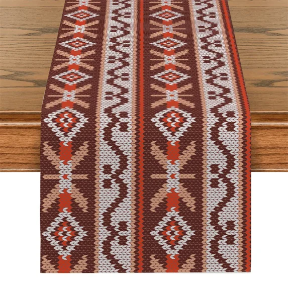 Check Table Runner Classic Farmhouse Tabletop Waterproof Table Runner for Kitchen Dining Banquet Wedding HolidayOutdoor Use