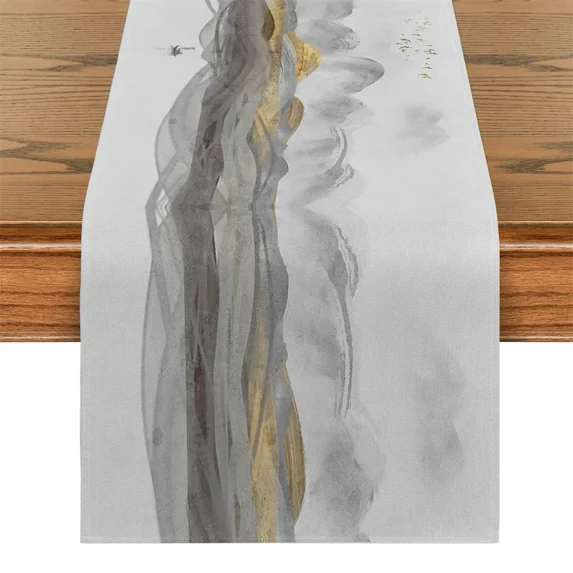 Check Table Runner Classic Farmhouse Tabletop Waterproof Table Runner for Kitchen Dining Banquet Wedding HolidayOutdoor Use