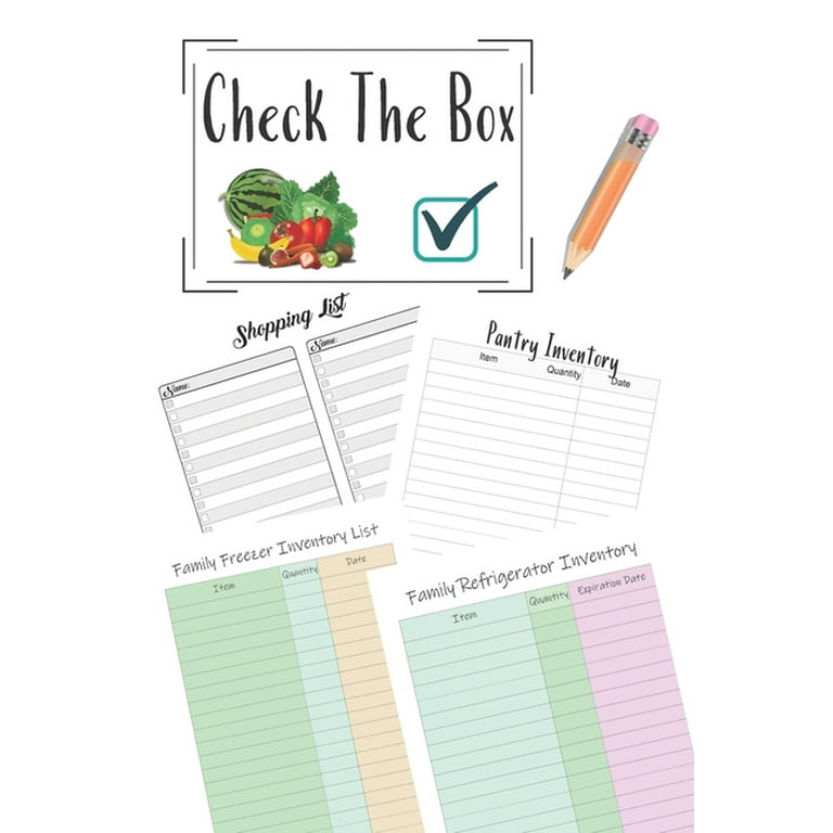 Pantry, Refrigerator and Freezer Essentials Checklist