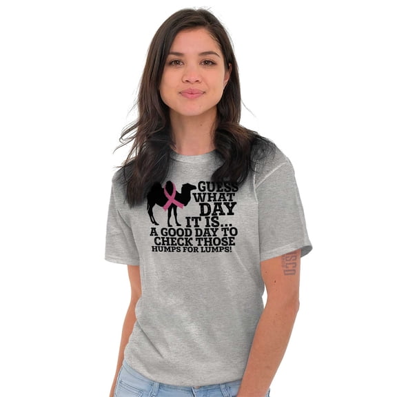 Check Those Humps Lumps Pink Camel Women's Graphic T Shirt Tees Brisco Brands M