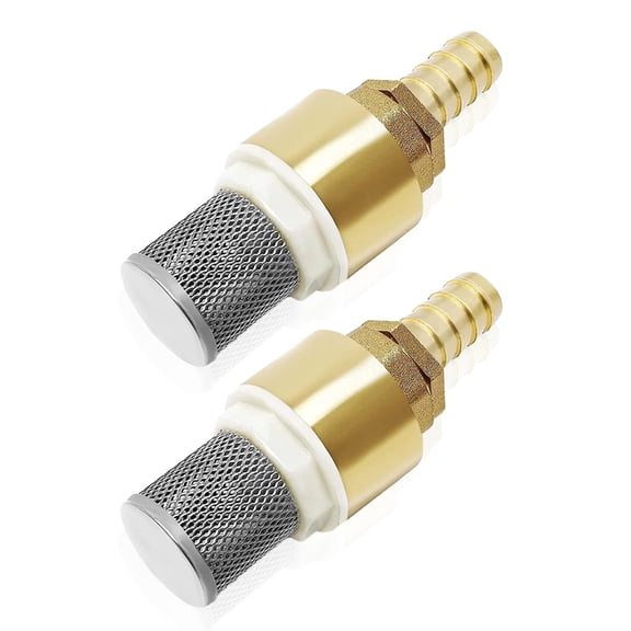 Check Valves for Suction Hose Screw Thread 1/2Inch Brass Foot Valves with Hose Connection for Handle Pump, Garden Pump