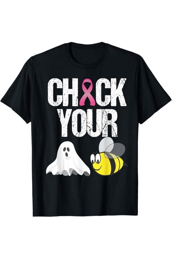Check Your Boo Bees Shirt Funny Breast Cancer Halloween Gift T-Shirt