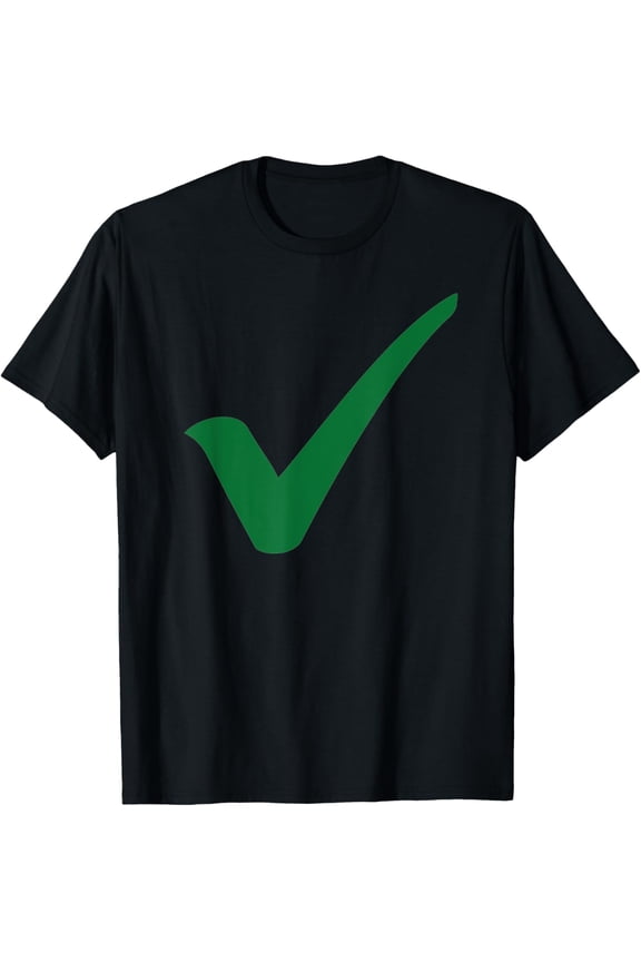 Check mark T-ShirtMen and women, Black T-shirt, size: Extra large