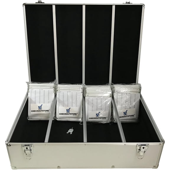 CheckOutStore Aluminum CD/DVD Hanging Sleeves Storage Box (Holds 600 Discs)