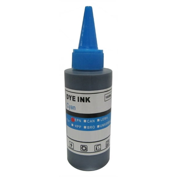 CheckOutStore 10 Cyan Bulk Dye Refill Ink 100ml for Epson