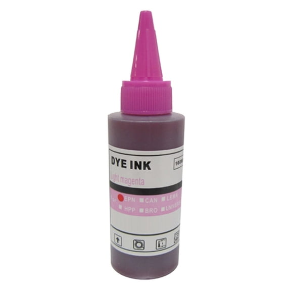 CheckOutStore 10 Light Magenta Bulk Dye Refill Ink 100ml for Epson