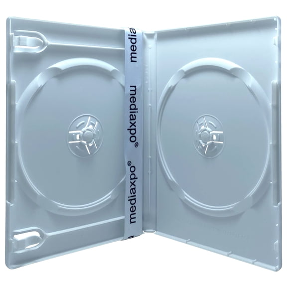 CheckOutStore 10 Premium Standard Solid White Color Double DVD Cases (100% New Material)