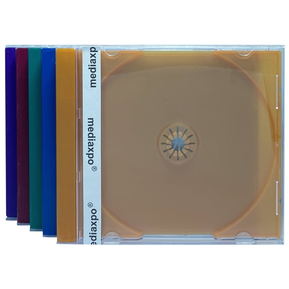 CheckOutStore 10 Standard Assorted Solid Color CD Jewel Case