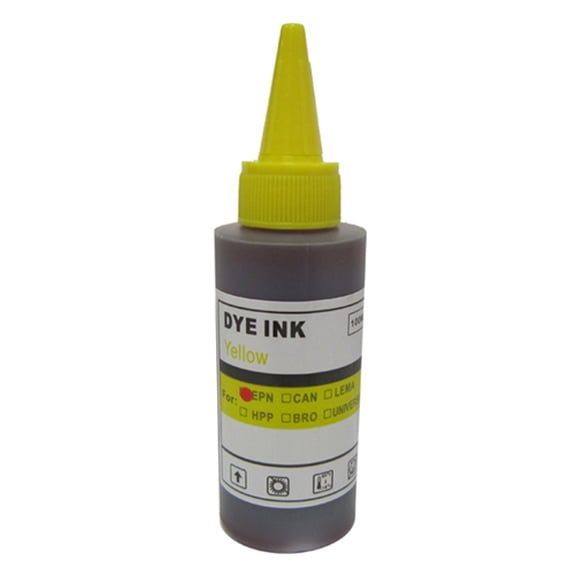 CheckOutStore 10 Yellow Bulk Dye Refill Ink 100ml for Epson