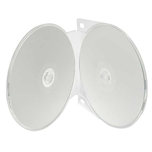 CheckOutStore 100 Clear Double Clamshell CD/DVD Case for 3-Ring Binder (Holds 2 Discs)