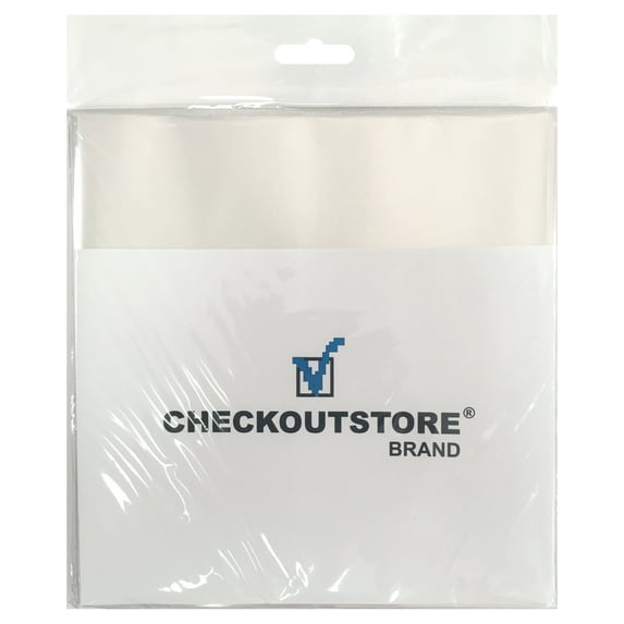 CheckOutStore 100 Clear Plastic OPP for 7" Vinyl 45 RPM Record Album Covers Budget (Outer Sleeves)