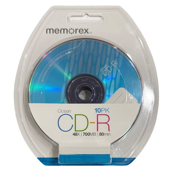 CheckOutStore 100 Memorex 52X CD-R 80min 700MB Ocean Logo Top