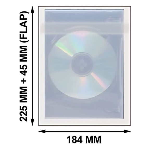 CheckOutStore 100 OPP Plastic Wrap Bag for 14 Disc DVD Case 45mm