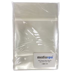 CheckOutStore 100 OPP Plastic Wrap Bag for Slim DVD Case 7mm