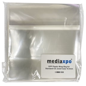 CheckOutStore 100 OPP Plastic Wrap Bag for Standard CD Jewel Case 10.4mm