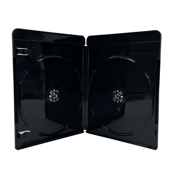 CheckOutStore 100 Premium Glossy Black 4K Blu-Ray Double Cases 11MM