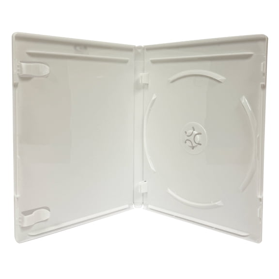 CheckOutStore 100 Premium Standard Solid White Blu-Ray Single Cases 12MM