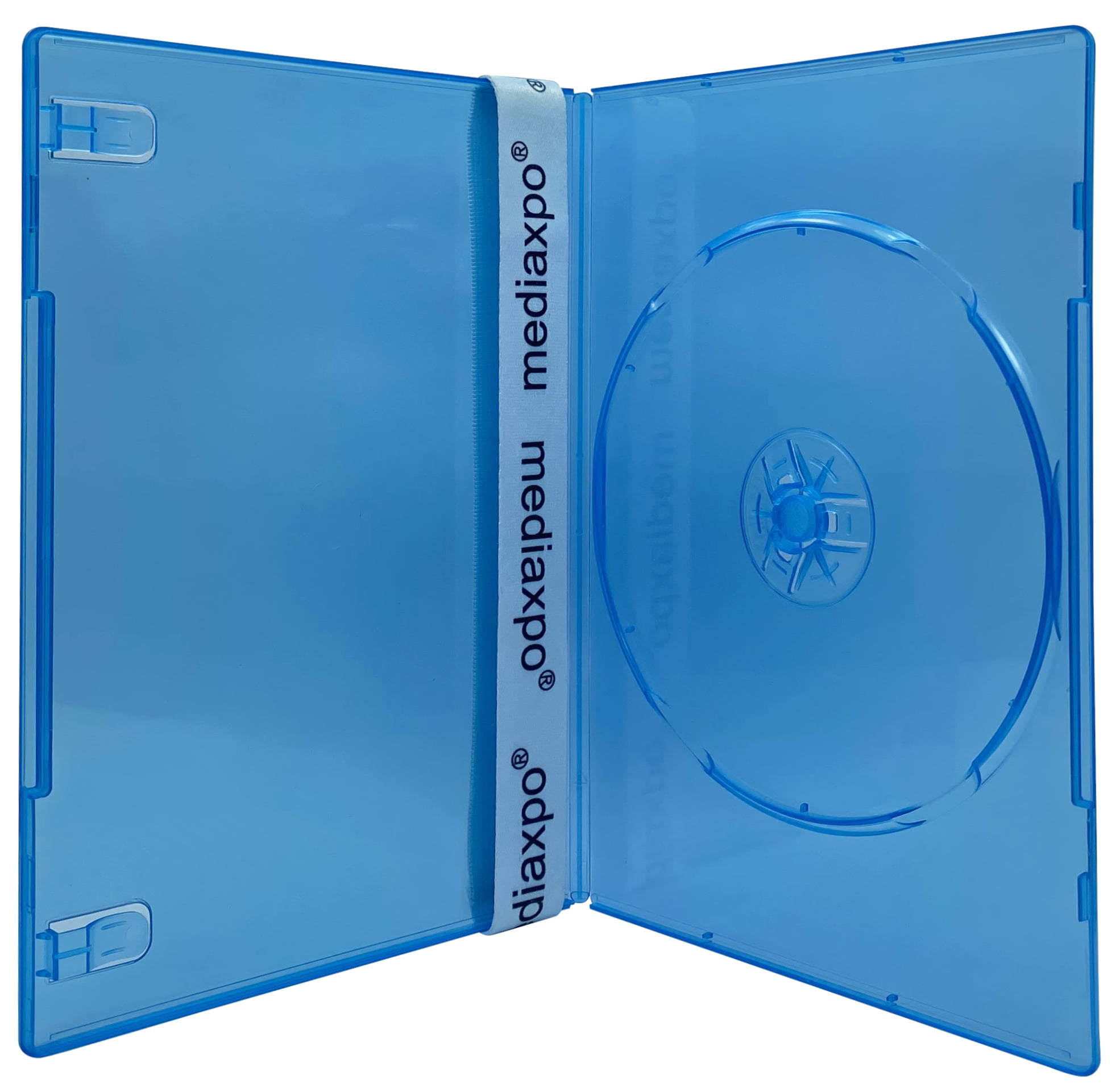CheckOutStore 100 Slim Clear Blue Color Single DVD Cases 7MM