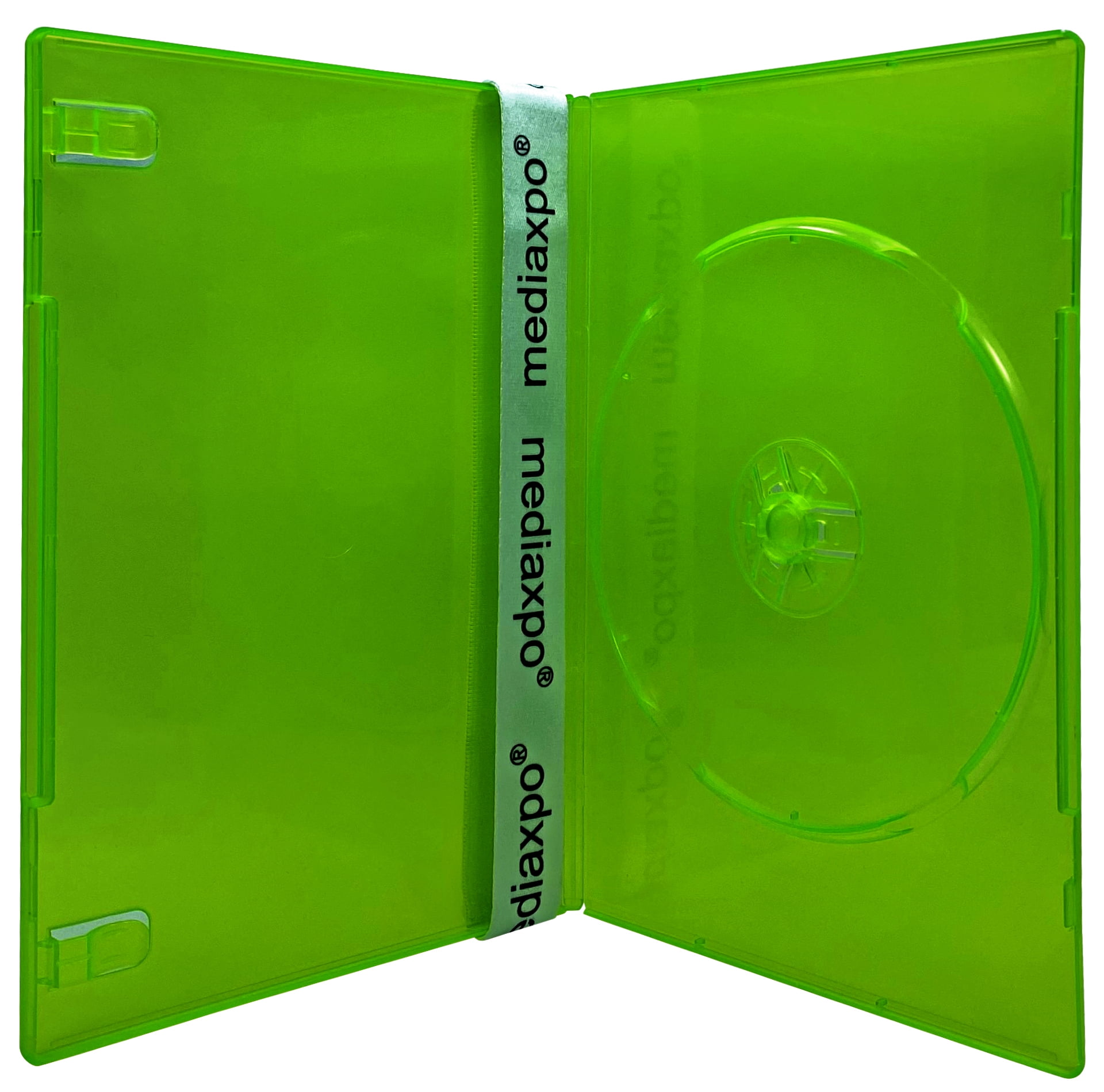 CheckOutStore 100 Slim Clear Green Color Single DVD Cases 7MM