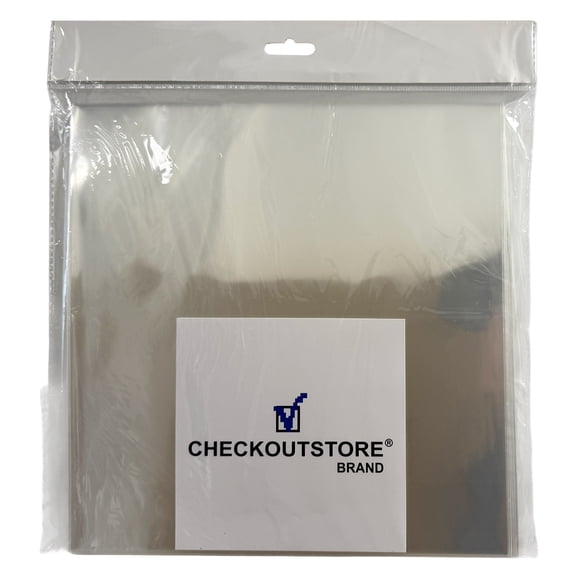 CheckOutStore 1000 Clear Plastic OPP for 10" Vinyl 78 RPM Record Album Covers Budget (Outer Sleeves)