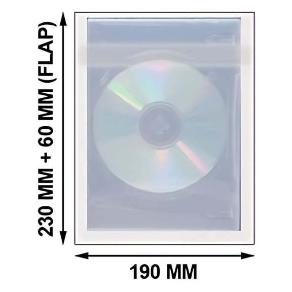CheckOutStore 1000 OPP Plastic Wrap Bag for 16 Disc DVD Case 51mm