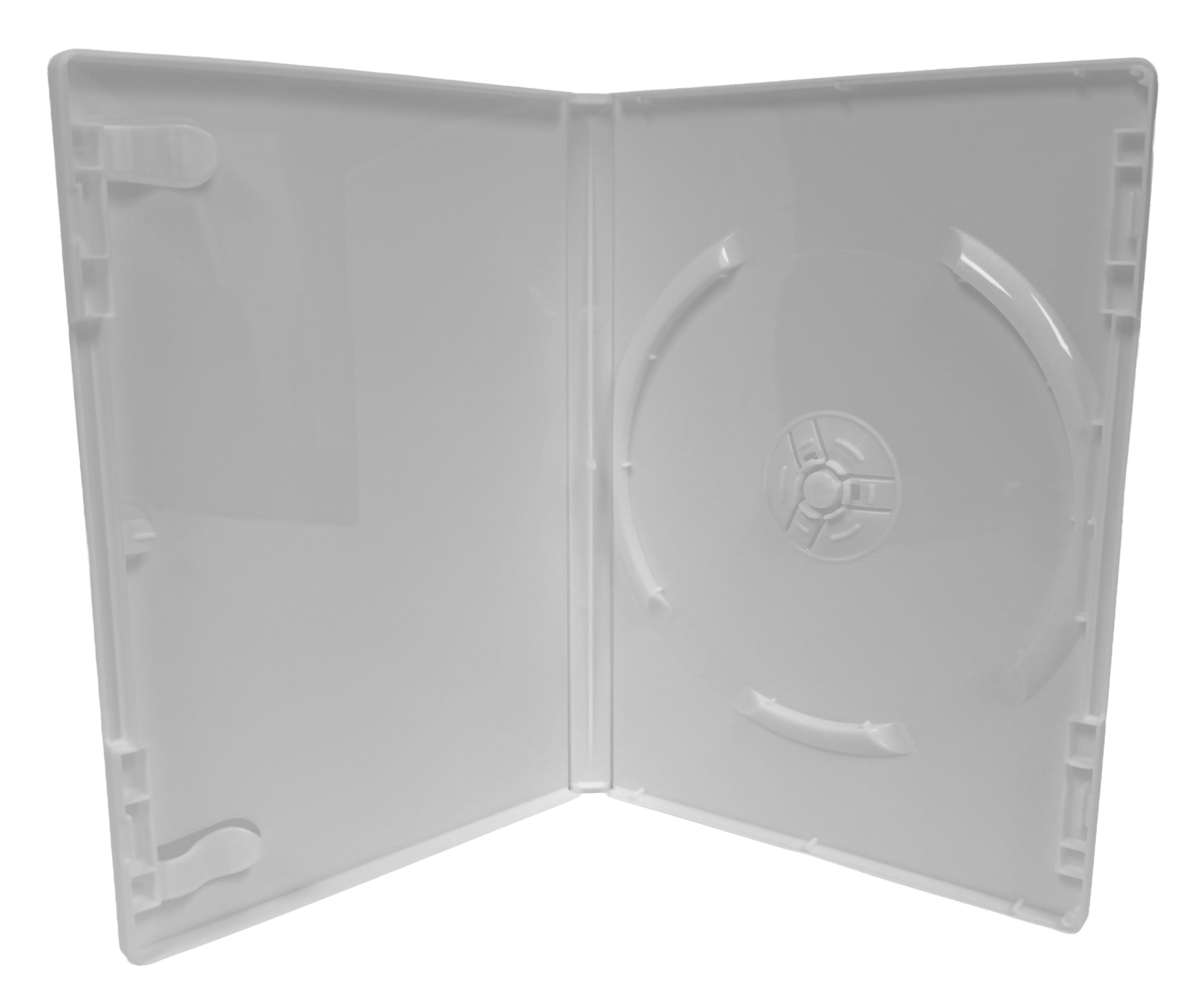 CheckOutStore 1200 Premium Standard Shiny Glossy White Color Single DVD Cases