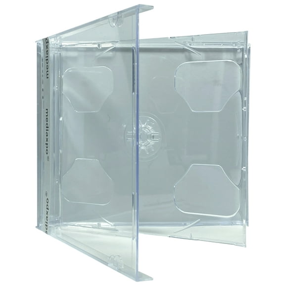 CheckOutStore 1200 Standard Clear Smart Tray Double CD Jewel Case
