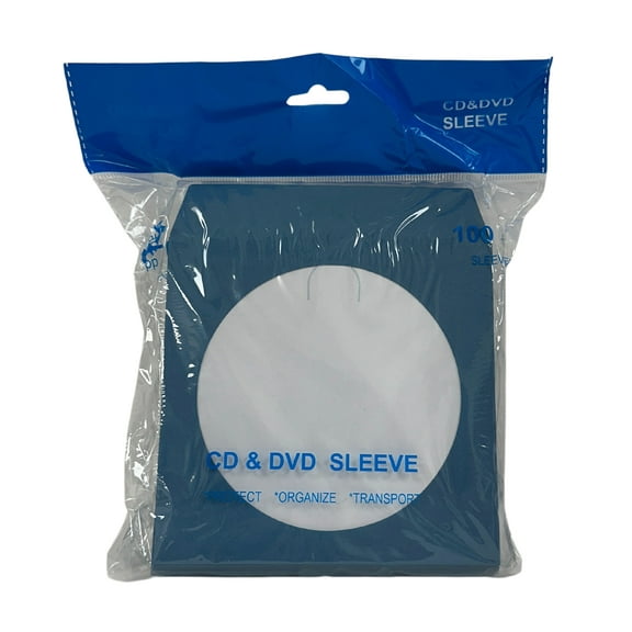 CheckOutStore 200 Blue Color Paper CD Sleeves with Window & Flap