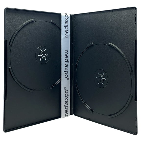 CheckOutStore 200 Premium Slim Black Double DVD Cases 7MM (100% New Material)