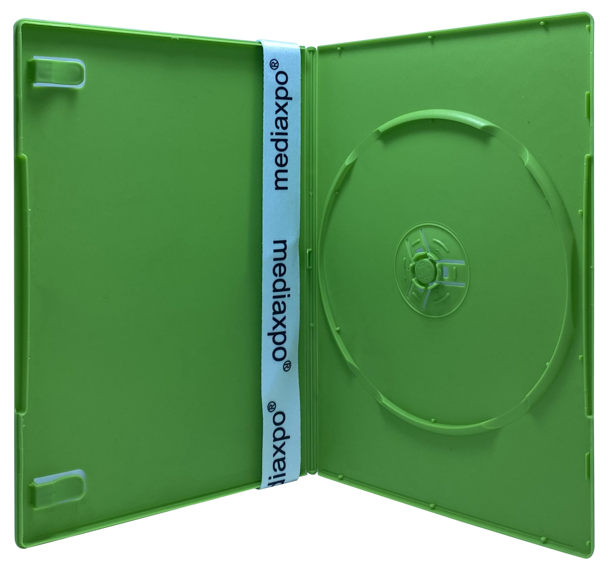 CheckOutStore 200 Slim Solid Green Color Single DVD Cases 7MM
