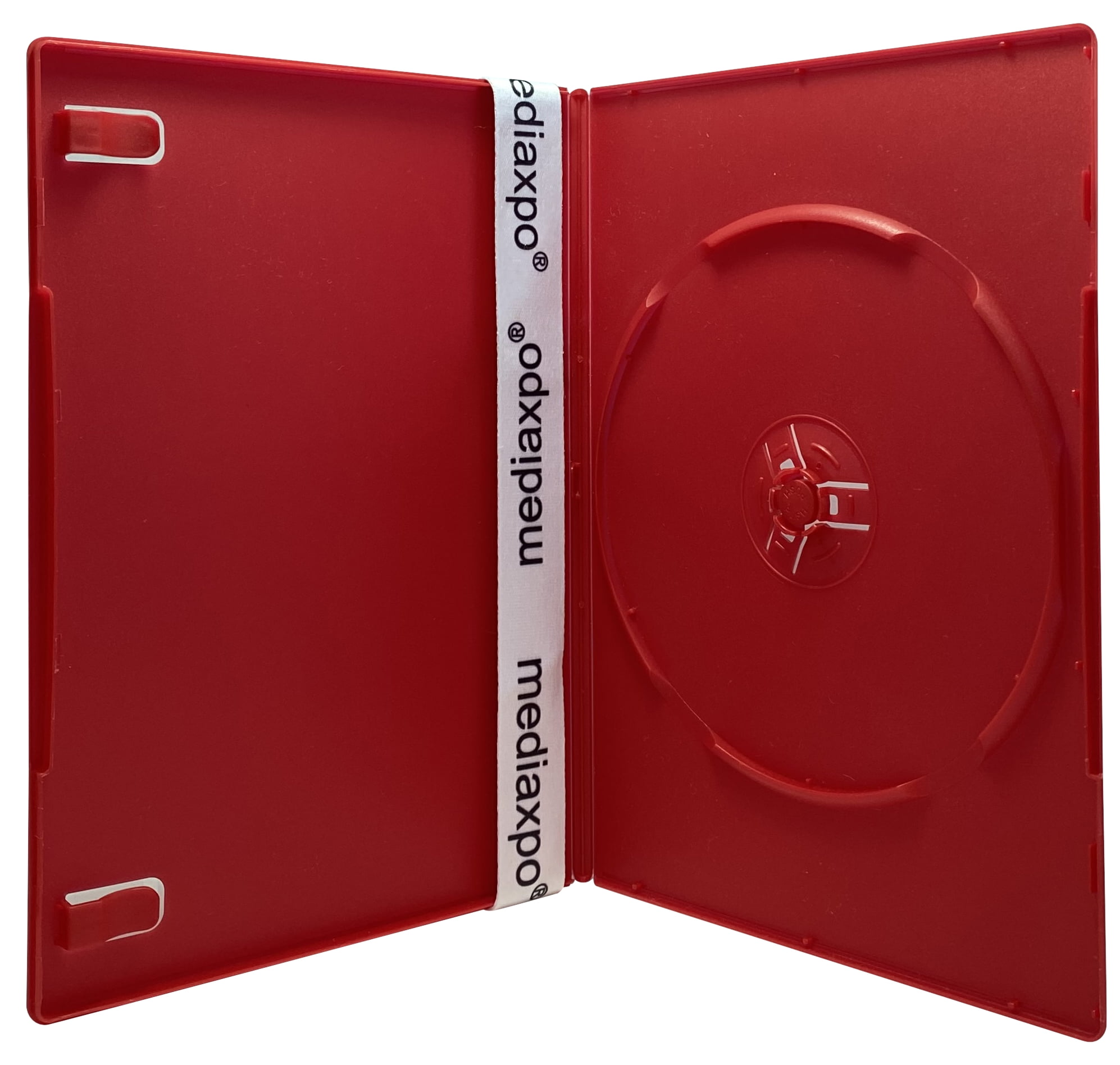 CheckOutStore 200 Slim Solid Red Color Single DVD Cases 7MM