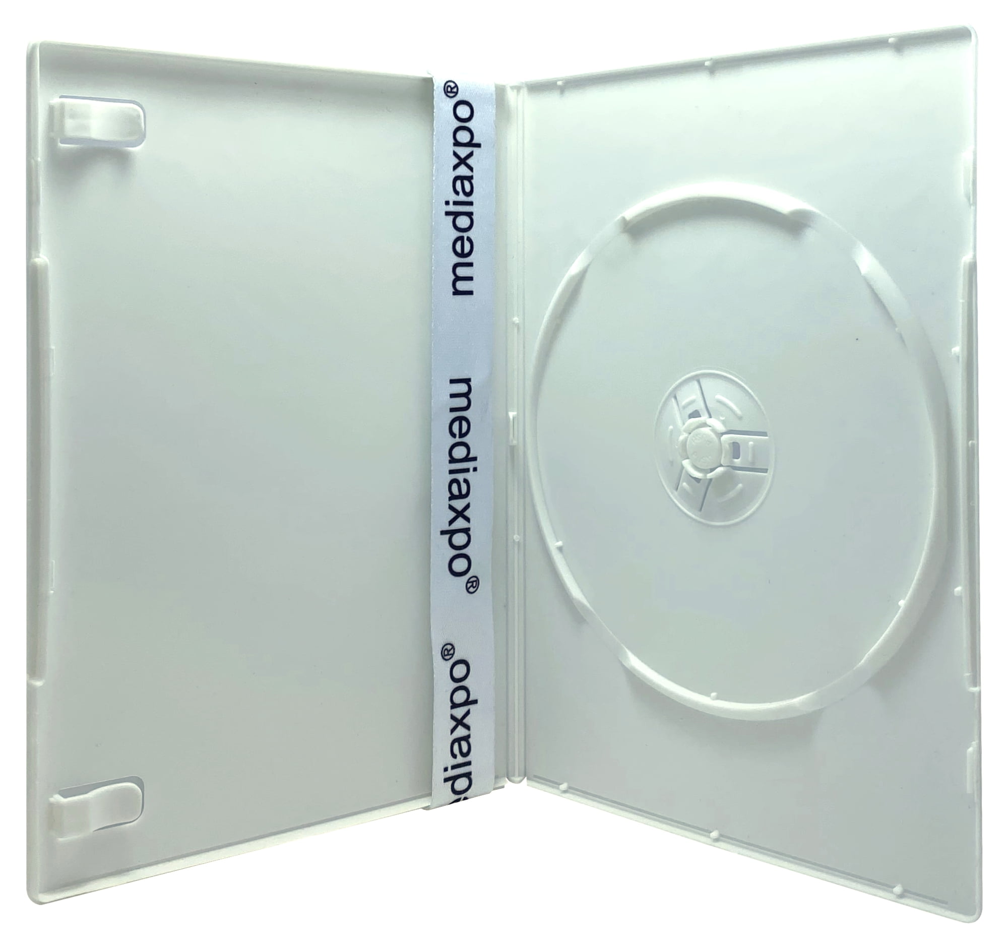 CheckOutStore 200 Slim Solid White Color Single DVD Cases 7MM