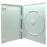 CheckOutStore 200 Slim Solid White Color Single DVD Cases 7MM