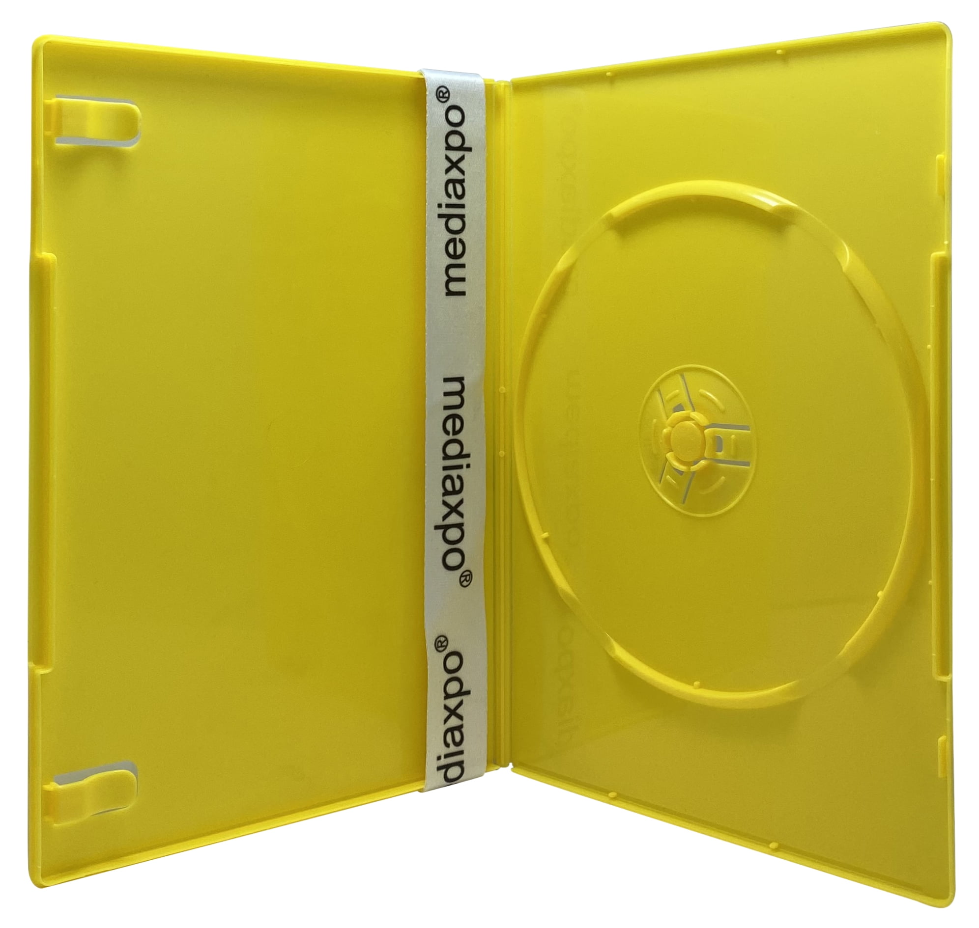 CheckOutStore 200 Slim Solid Yellow Color Single DVD Cases 7MM